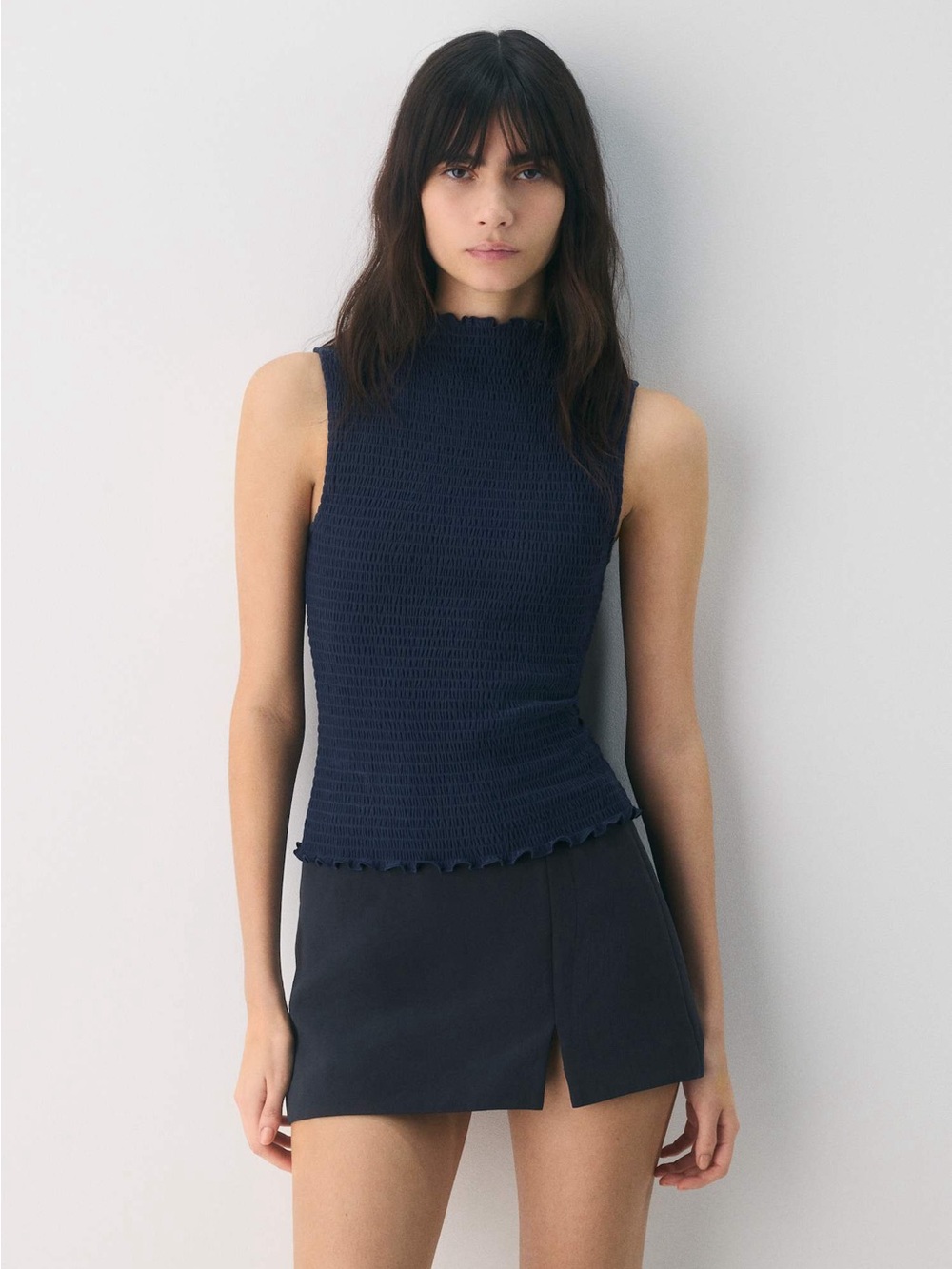 Aritzia Daphne mini Skirt Dark Night Navy